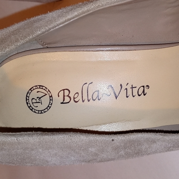 Bella Vita chunky high heel  size 10 w w beige color 3.5 inch heel leather upper - Picture 6 of 12